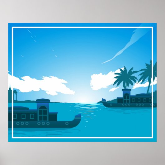 Ein Boot im Meer-18530 Poster (Vorne)