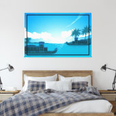 Ein Boot im Meer Leinwanddruck (Insitu (Schlafzimmer))