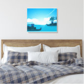 Ein Boot im Meer Leinwanddruck (Insitu (Schlafzimmer))