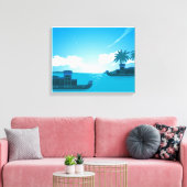 Ein Boot im Meer Leinwanddruck (Insitu (Wohnzimmer))