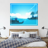 Ein Boot im Meer Leinwanddruck (Insitu (Schlafzimmer))