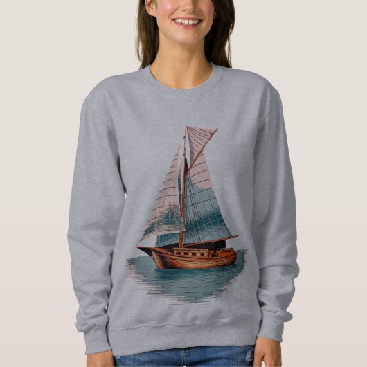 EIN BOOT IN DAS SEE GRAY SWEATSHIRT (Vorderseite)