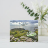 Ein Boot in Rohuneeme Estland Postkarte (Stehend Vorderseite)