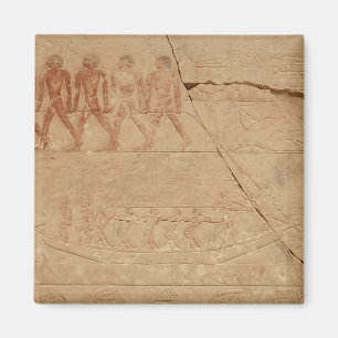 Ein Boot, vom Mastaba von Mereruka schleppen Magnet