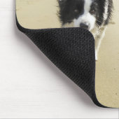 Ein Border-Collie-Hund, der auf den Strand läuft Mousepad (Ecke)