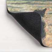 Ein Border-Colliehund sagt hallo zum Morgen Mousepad (Ecke)