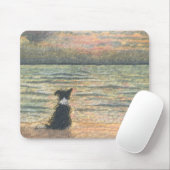 Ein Border-Colliehund sagt hallo zum Morgen Mousepad (Mit Mouse)