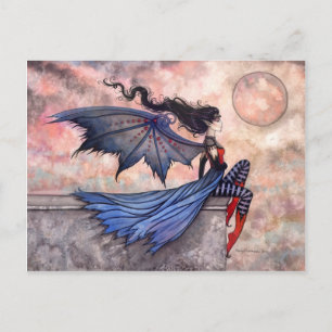 Ein Böser Wind Gothic Fairy Vampir Postkarte