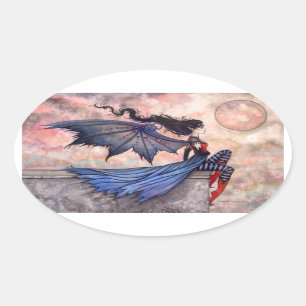 Ein Böser Wind Gothic Vampir Fee Aufkleber