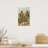 Ein Bosjesman-Familienvorschrei Poster (Küche)