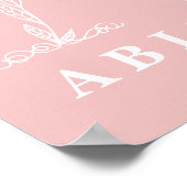 Ein Botanisches Monogramm-Kinderzimmer Poster (Ecke)