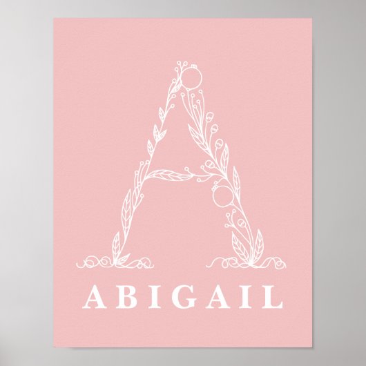 Ein Botanisches Monogramm-Kinderzimmer Poster (Vorne)