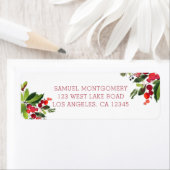 Ein botanisches Weihnachtsaufenthaltsadressen-Etik (Insitu)