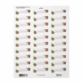 Ein botanisches Weihnachtsaufenthaltsadressen-Etik (Vorne)