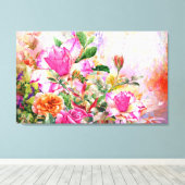 Ein Bouquet Blume Mauer Kunst Leinwanddruck (Insitu (Holzboden))