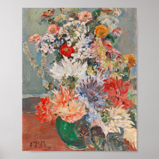 Ein Bouquet der Blume im Sommer | August Rieger Poster (Vorne)