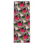 Ein Bouquet mit Blume, einschließlich Rote Rosen Geschenktüte Für Weinflaschen (Rückseite)