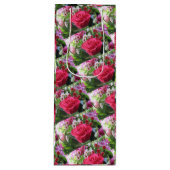 Ein Bouquet mit Blume, einschließlich Rote Rosen Geschenktüte Für Weinflaschen (Vorderseite)