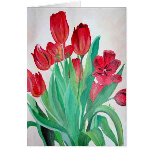 Ein Bouquet mit roten Tulips (Vorne)