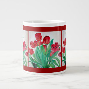 Ein Bouquet mit roten Tulips Jumbo-Tasse