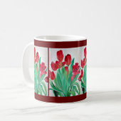 Ein Bouquet mit roten Tulips Kaffeetasse (Vorderseite Links)