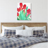 Ein Bouquet mit roten Tulips Leinwanddruck (Insitu (Schlafzimmer))