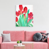 Ein Bouquet mit roten Tulips Leinwanddruck (Insitu (Wohnzimmer))