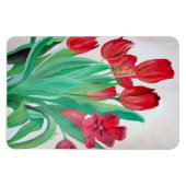 Ein Bouquet mit roten Tulips Magnet (Horizontal)