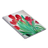 Ein Bouquet mit roten Tulips Notizblock (Rechte Seite)