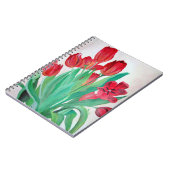 Ein Bouquet mit roten Tulips Notizblock (Linke Seite)