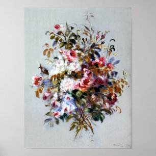 Ein Bouquet Rose von Renoir Print Poster