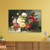 Ein Bouquet von Rose Leinwanddruck (Insitu (Wohnzimmer))