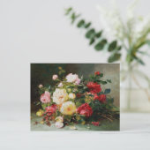 Ein Bouquet von Rose Postkarte (Stehend Vorderseite)