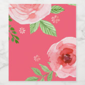 Ein Bouquet von Rose Weinetikett (Einzelnes Label)