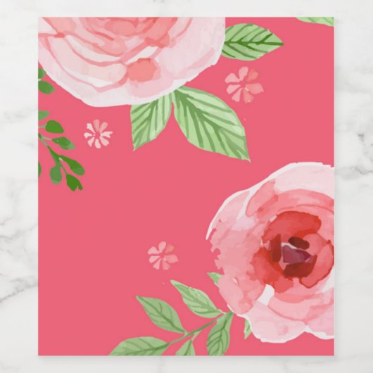 Ein Bouquet von Rose Weinetikett (Einzelnes Label)