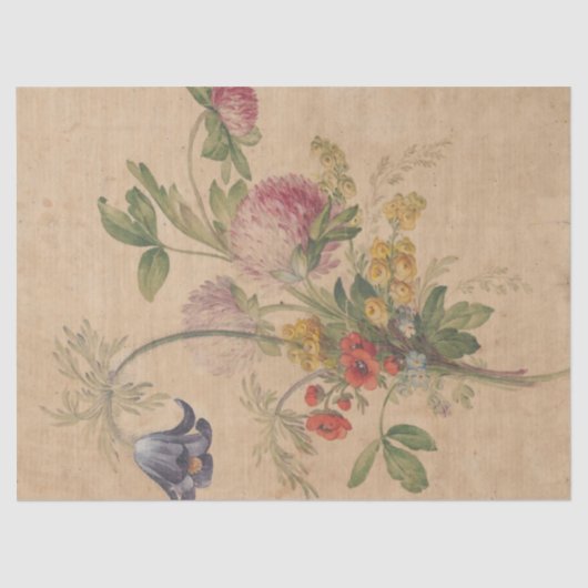 Ein Bouquet wilder Blume von Henryka Beyer Seidenpapier (Vorderseite)