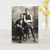 Ein Boxer und sein Herr Karte (Gelbe Blume)