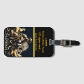 Ein brahma Chicken Bauer, der seine Fahne angibt Gepäckanhänger (Vorderseite (Horizontal))