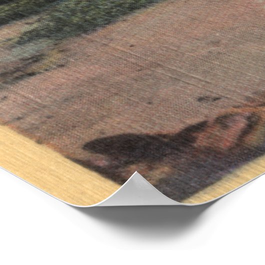 Ein brauner Bär im Wald Poster (Ecke)