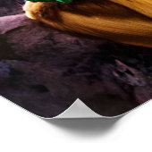 Ein brauner Hund im Wald | AI Art Poster (Ecke)