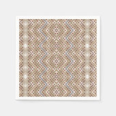 Ein brauner Teppich mit symmetrischem Design Serviette (Vorderseite)