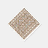 Ein brauner Teppich mit symmetrischem Design Serviette (Ecke)