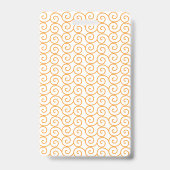 Ein brauner und orangefarbener Teppich mit einem s Ausweis (Rückseite)