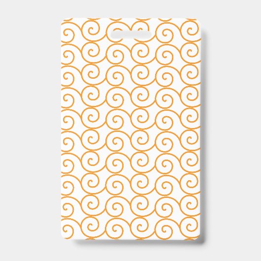 Ein brauner und orangefarbener Teppich mit einem s Ausweis (Vorderseite)