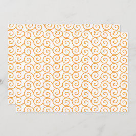 Ein brauner und orangefarbener Teppich mit einem s Dankeskarte