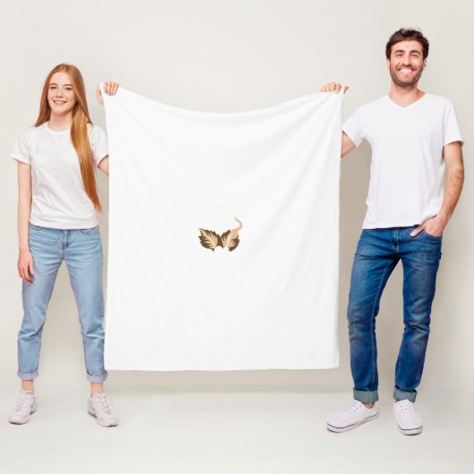 ein brauner und weißer Vogel mit großen Flügeln Fleecedecke (Beispiel)