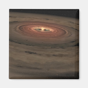 Ein brauner Zwerg umgeben durch eine wirbelnde Magnet