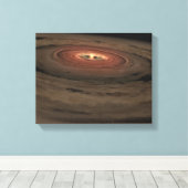 Ein brauner Zwerg, umgeben von einer wirbelnden Sc Leinwanddruck (Insitu (Holzboden))