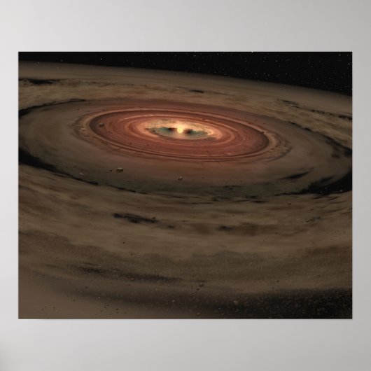 Ein brauner Zwerg, umgeben von einer wirbelnden Sc Poster (Vorne)