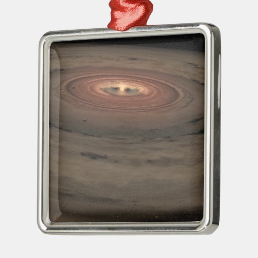 Ein brauner Zwerg, umgeben von einer wirbelnden Sc Silbernes Ornament (Links)